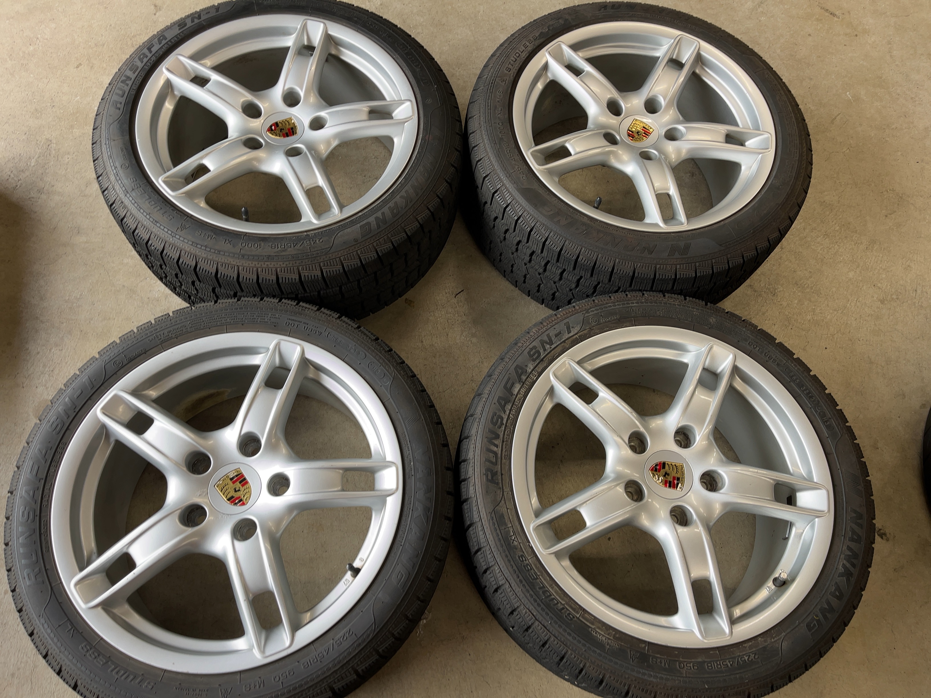 ポルシェ 987 純正品 ケイマンS ボクスターS 冬用 18インチ 4本セット 